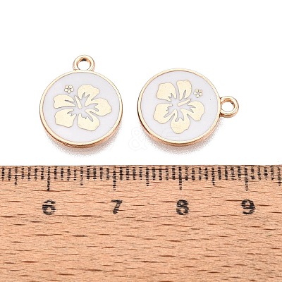 Rack Plating Alloy Enamel Pendants ENAM-N070-01F-03G-01-1