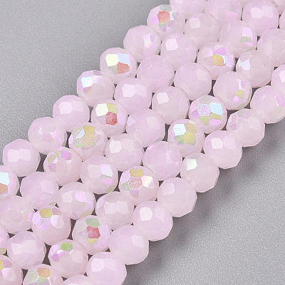 Electroplate Glass Beads Strands EGLA-A044-J4mm-L02-1