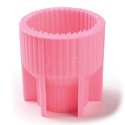 Ribbed Pillar Geometry Scented Candle Silicone Molds LS-DIY-G106-01B-1