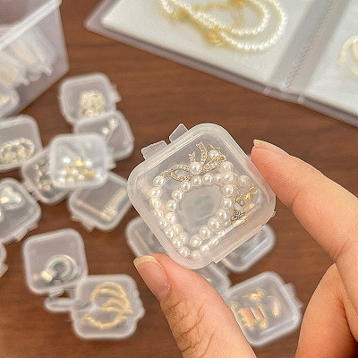 Mini Transparent Plastic Beads Containers X-PW-WG74209-01-1