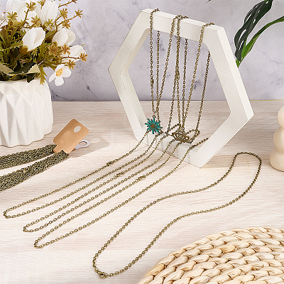 24Pcs Iron Cable Chains Necklace Making MAK-BM0001-09B-1
