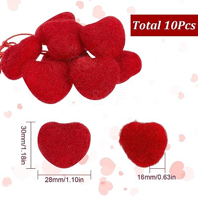 10Pcs Wool Felt Cabochons AJEW-SC0001-48-1