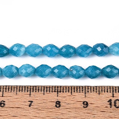 Natural Dyed White Jade Beads Strands G-T142-89A-1