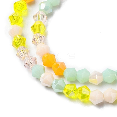 Electroplate Glass Beads Strands EGLA-D018-02D-1