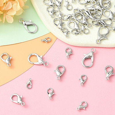 50Pcs 5 Styles Zinc Alloy Lobster Claw Clasps FIND-YW0003-96P-1