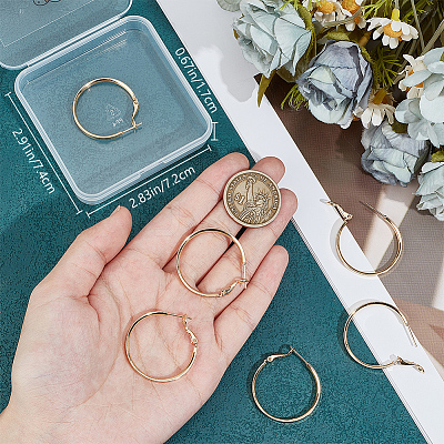3 Pairs Brass Hoop Earrings for Women EJEW-BBC0001-66G-01-1