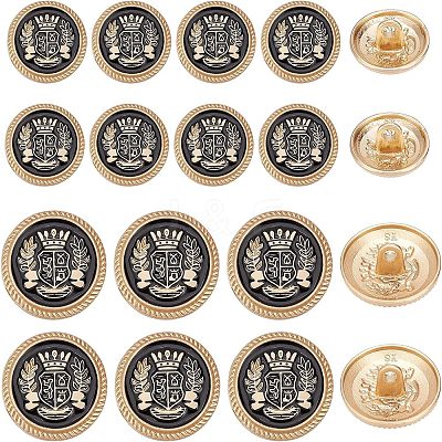 80Pcs 2 Style 1-Hole Alloy Buttons BUTT-OC0001-21-1