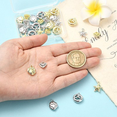 32Pcs 8 Styles Alloy Pendants FIND-CJ0004-20-1