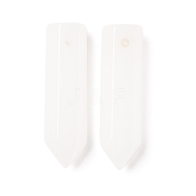Natural White Jade Pointed Pendants G-D460-01V-1