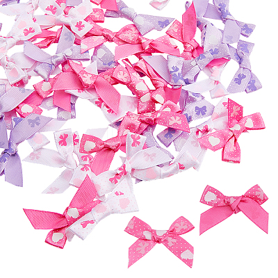 60Pcs 3 Colors Bowknot Polyester Ribbon DIY-GF0006-70-1