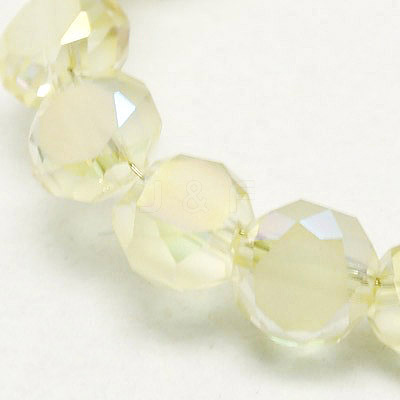 Electroplate Glass Beads EGLA-D028-21-1