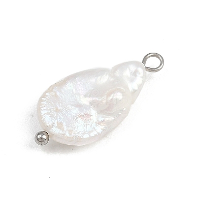 Natural Freshwater Pearl Keshi Pearl Pendants STAS-D378-06B-P-1