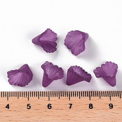 Frosted Acrylic Bead Caps MACR-S371-10A-743-1