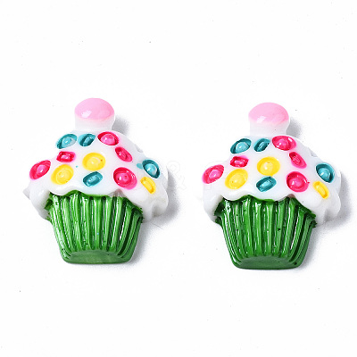 Spray Painted Resin Cabochons CRES-Q215-005-1