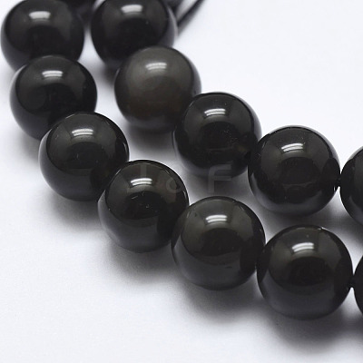 Natural Ice Obsidian Beads Strands X-G-A171-16-8mm-1