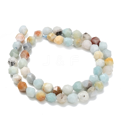 Natural Flower Amazonite Beads Strands G-F826-D01-01-1