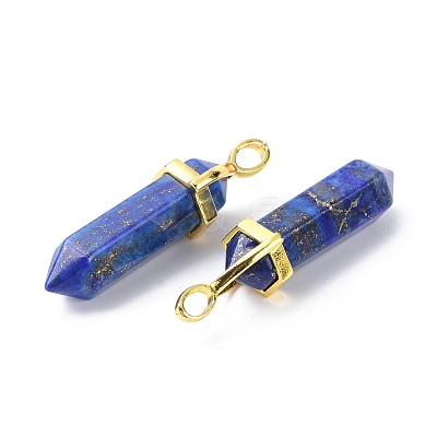 Natural Lapis Lazuli Pointed Pendants G-G025-01G-03-1