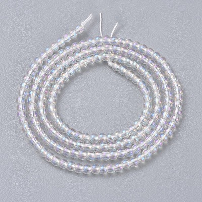 Electroplate Glass Beads Strands EGLA-I013-2mm-AB01-1
