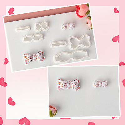 4 Sets 4 Styles Plastic Clay Pressed Molds AJEW-SC0004-09D-1