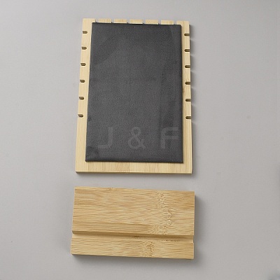 Bamboo Necklace Organizer Display Stands NDIS-WH0009-21B-1