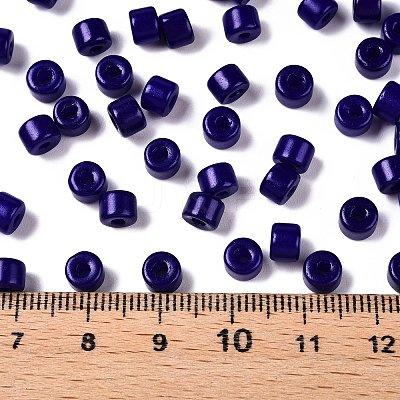 Opaque Baking Paint Glass Seed Beads SEED-T008-02V-1