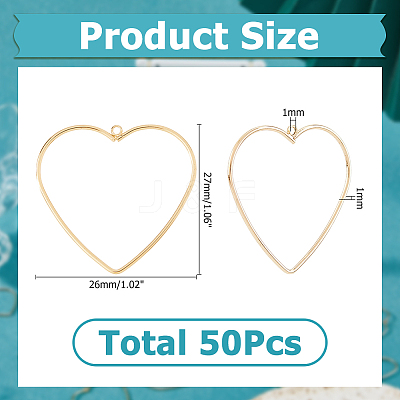 60Pcs Brass Pendants KK-HS0015-13-1