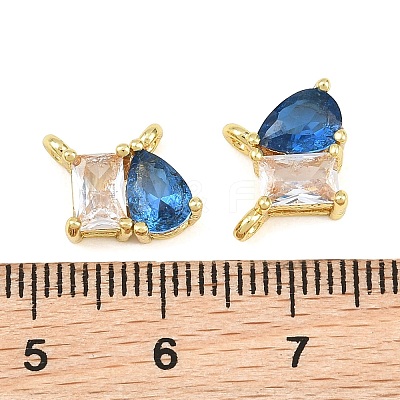Brass Pave Cubic Zirconia Charms CU-CBA6A75-03G-07-1