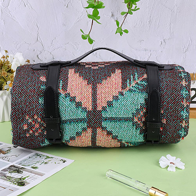 Imitation Leather with Alloy Yoga Mat Strap AJEW-CL0001-99B-01-1
