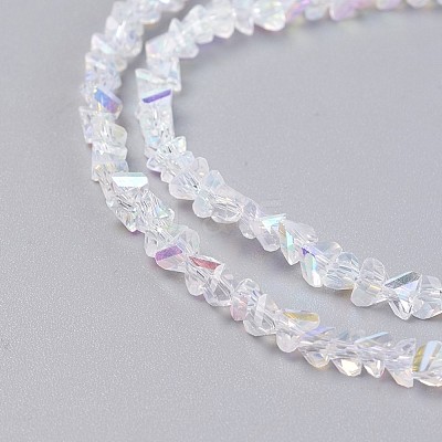 Electroplate Glass Bead Strands GLAA-F092-A06-1