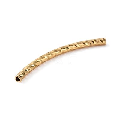 Brass Curved Tube Beads FIND-WH0110-155B-1