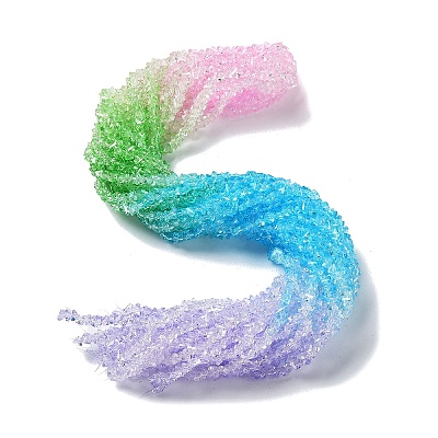 Transparent Glass Bead Strands GLAA-H023-03E-1