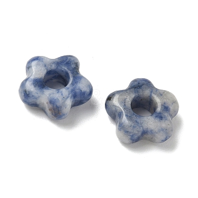 Natural Blue Spot Jasper European Beads G-C252-02B-1