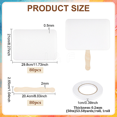 DIY Blank Fan Kits AJEW-PH0009-03-1