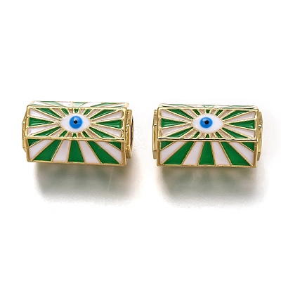 Brass Enamel Pendants ZIRC-I052-15B-1