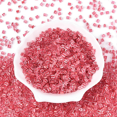 Transparent Inside Colours Glass Seed Beads SEED-T007-13E-1