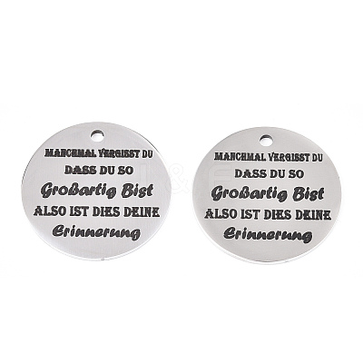 Non-Tarnish 201 Stainless Steel Pendants STAS-T064-38P-8-1