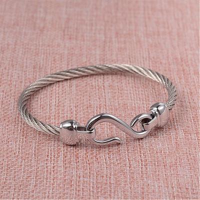 Tarnish Resistant 304 Stainless Steel Cuff Bangles BJEW-L605-05P-1
