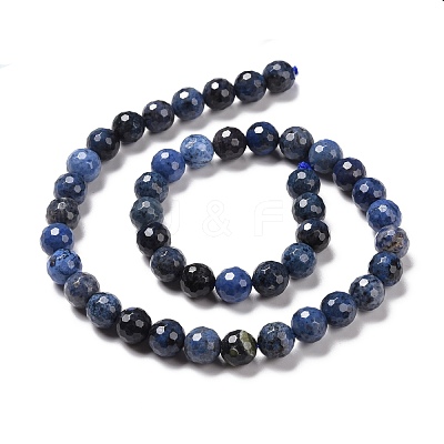 Natural Dumortierite Beads Strands G-E571-06B-1