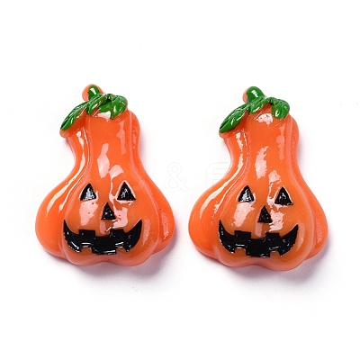 Halloween Theme Opaque Resin Cabochons X-RESI-D0003-18-1