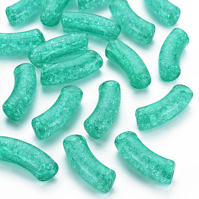 Transparent Crackle Acrylic Beads CACR-S009-001A-NM-1