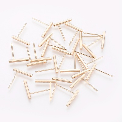Brass Stud Earring Findings KK-O115-23G-1