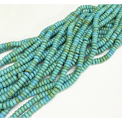 Synthetic Turquoise Beads Strands X-TURQ-G109-6x3mm-06-1