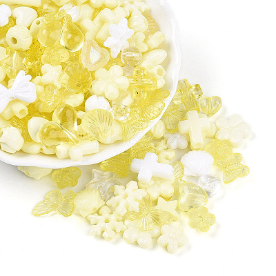 Transparent & Opaque Acrylic Beads TACR-T028-26B-1