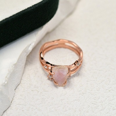 Triangle 925 Sterling Silver with Natural Moonstone Finger Rings FS-WGDF753-11-1