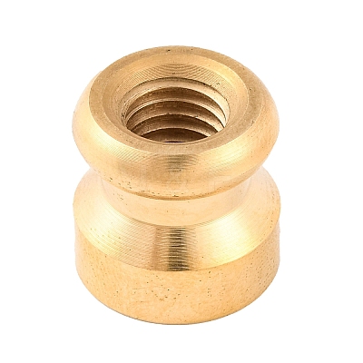 Golden Tone Round Wax Seal Brass Stamp Heads AJEW-S087-02G-10-1
