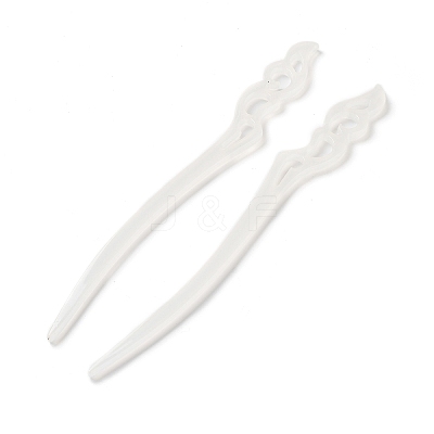 Opaque Acrylic Hair Sticks OHAR-C011-03B-1