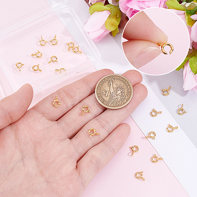 20Pcs Brass Spring Ring Clasps KK-BBC0025-77-1