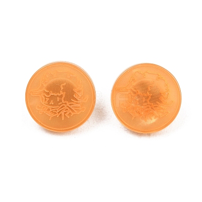 1-Hole Resin Alloy Shank Buttons FIND-B065-03G-05-1