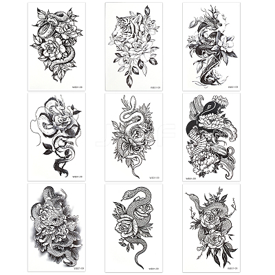Removable Temporary Water Proof Tattoos Paper Stickers DIY-WH20013-74-1