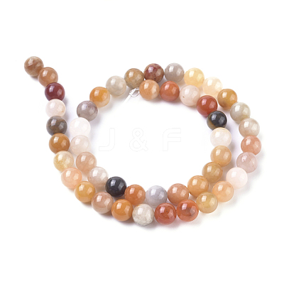 Natural Golden Silk Jade Beads Strands G-L538-034-8mm-1